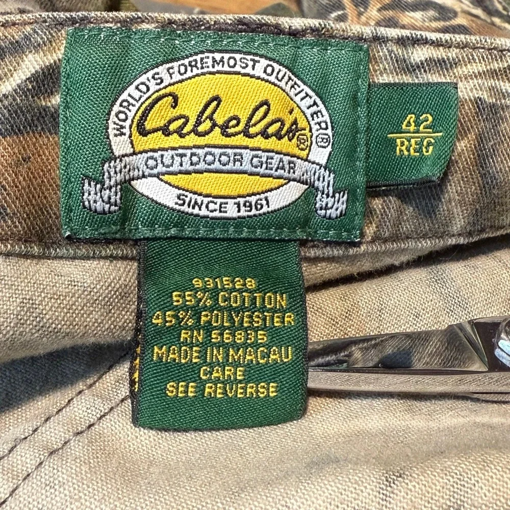 Cabela's Camo Cargo Realtree Outdoor Gear Hunting Pants Men Size 42‎ Reg